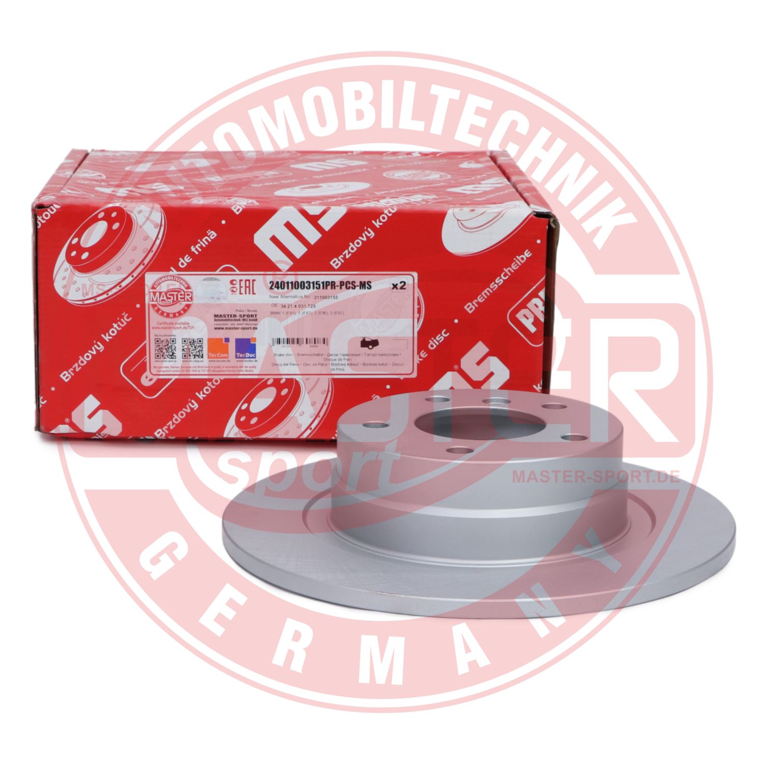 Disc frana MASTERSPORT GERMANY 24011003151PR-PCS-MS